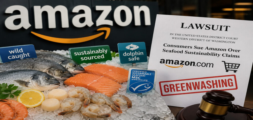 Amazon Seafood Lawsuit: Consumers accuse Amazon of misleading seafood sustainability claims in greenwashing case