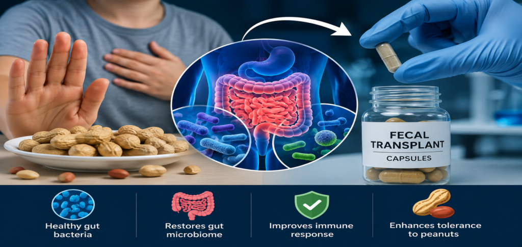 Gut bacteria treatment may ease severe peanut allergies