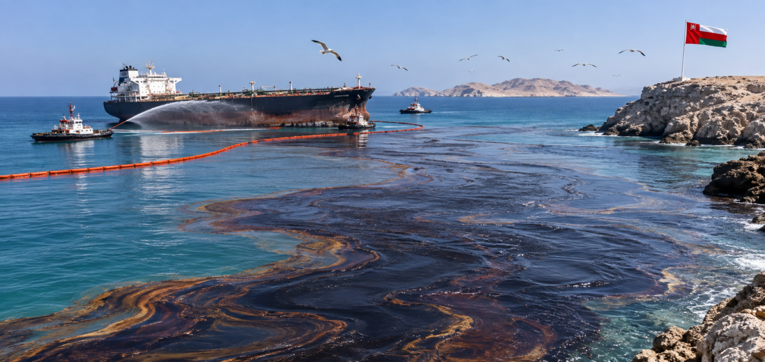 Oman oil spill spreads near the protected Hallaniyat Islands