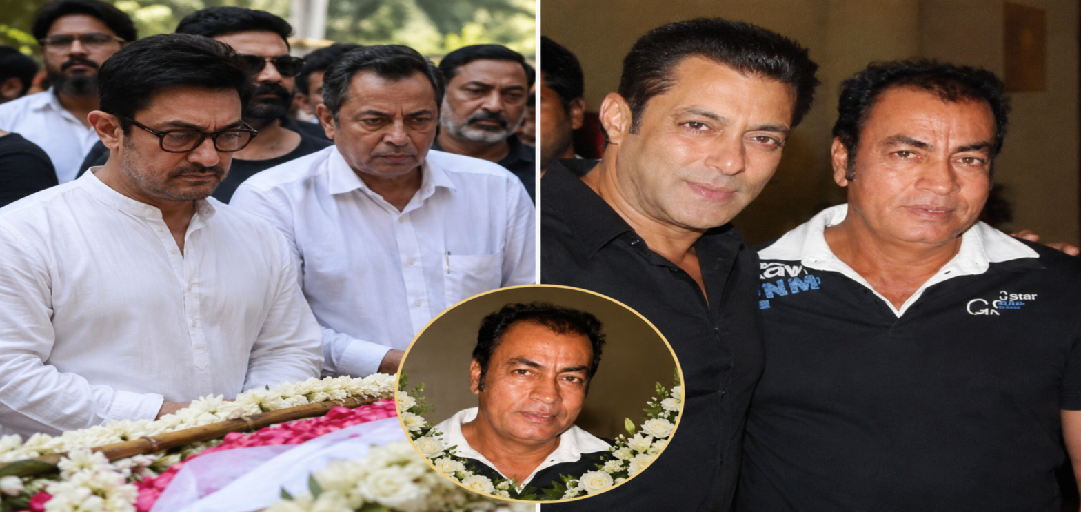 Salman Khan and Aamir Khan pay tribute to late actor Pradeep Rawat during his funeral in Mumbai