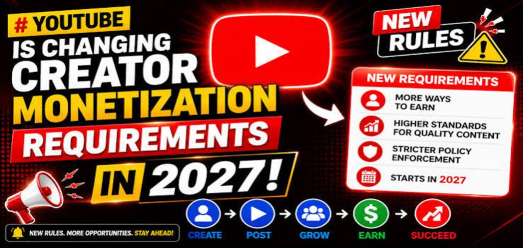 YouTube monetization rules 2027 for creators and Partner Program